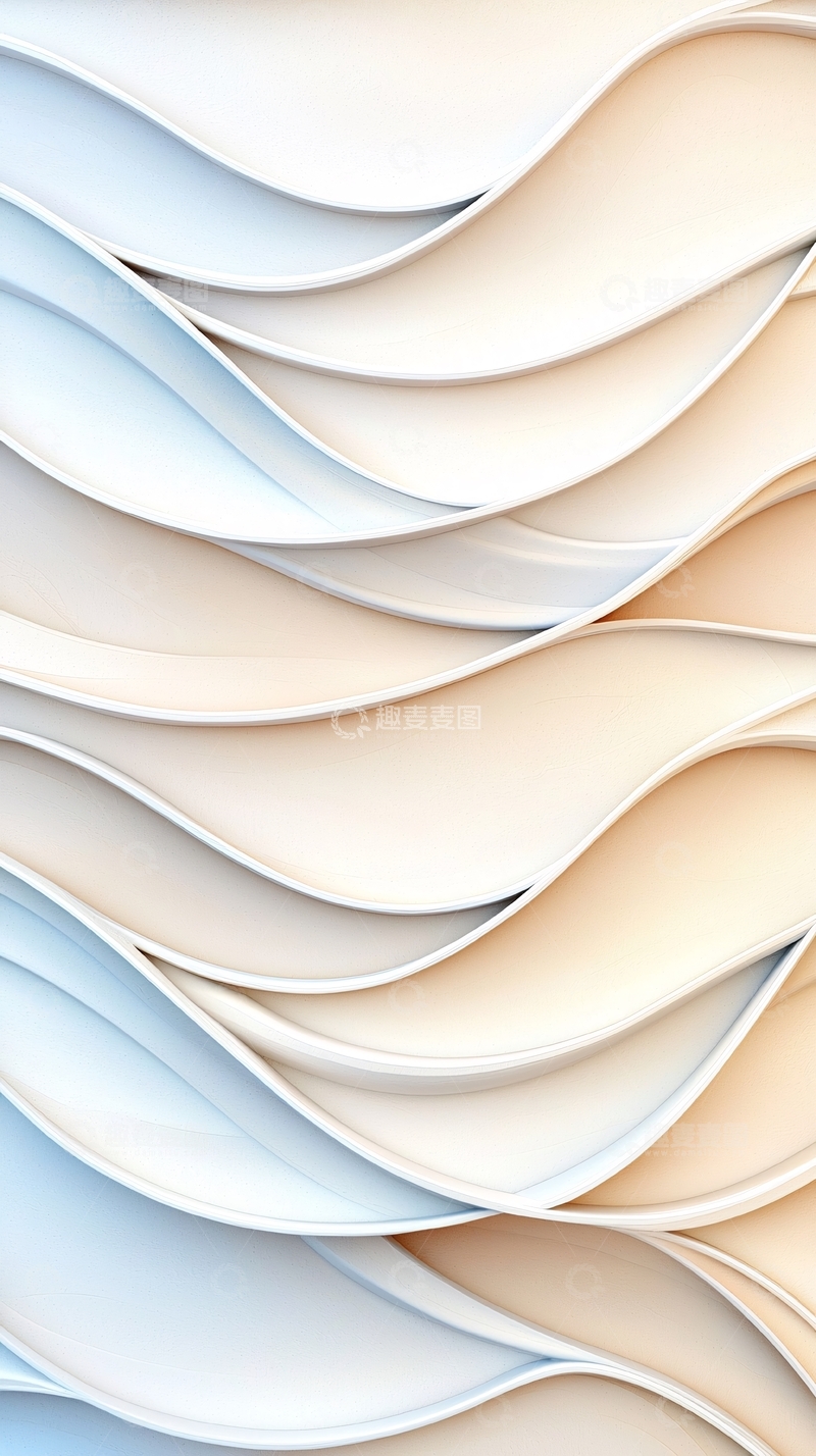 高清大图下载【趣麦麦图】抽象波浪线条背景素材