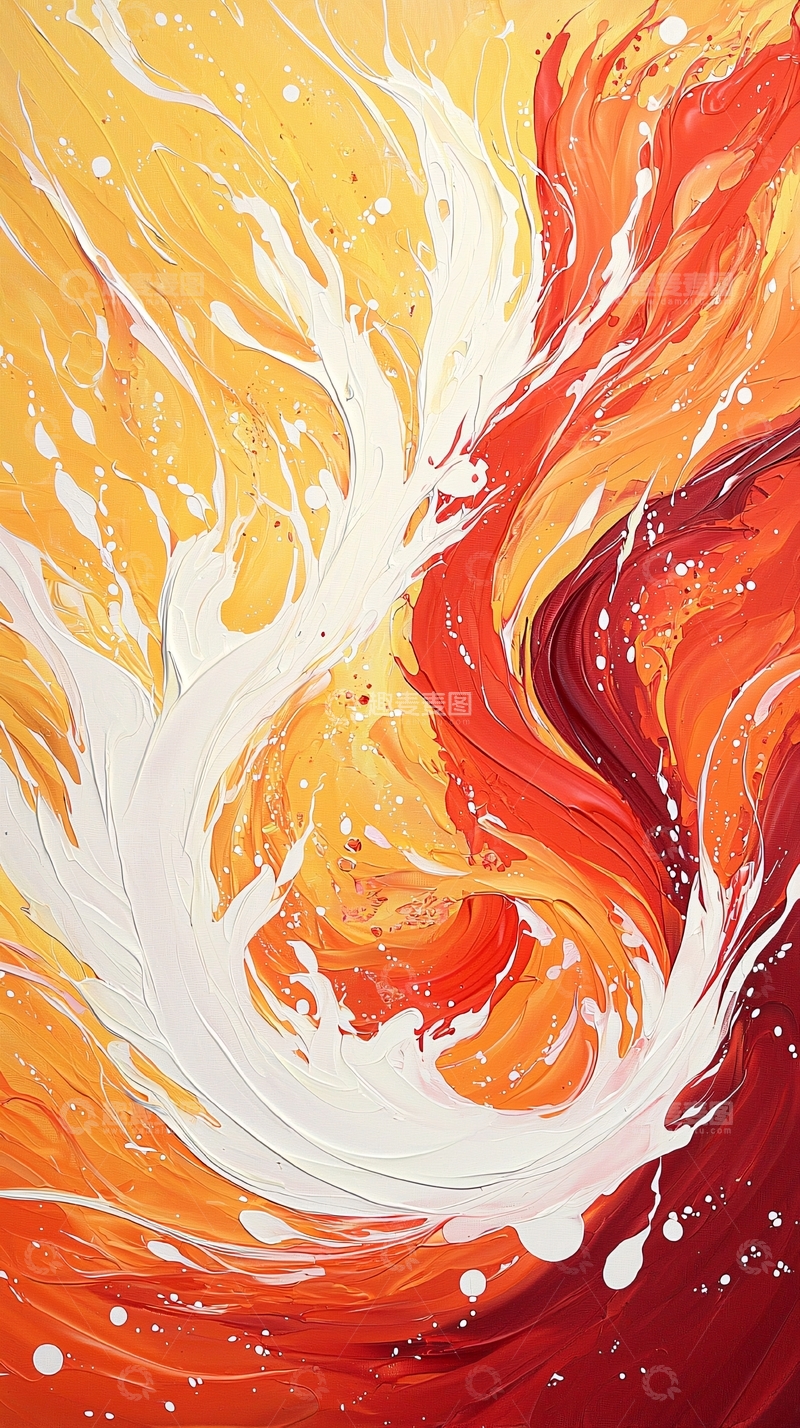 高清大图下载【趣麦麦图】火焰漩涡抽象艺术背景图