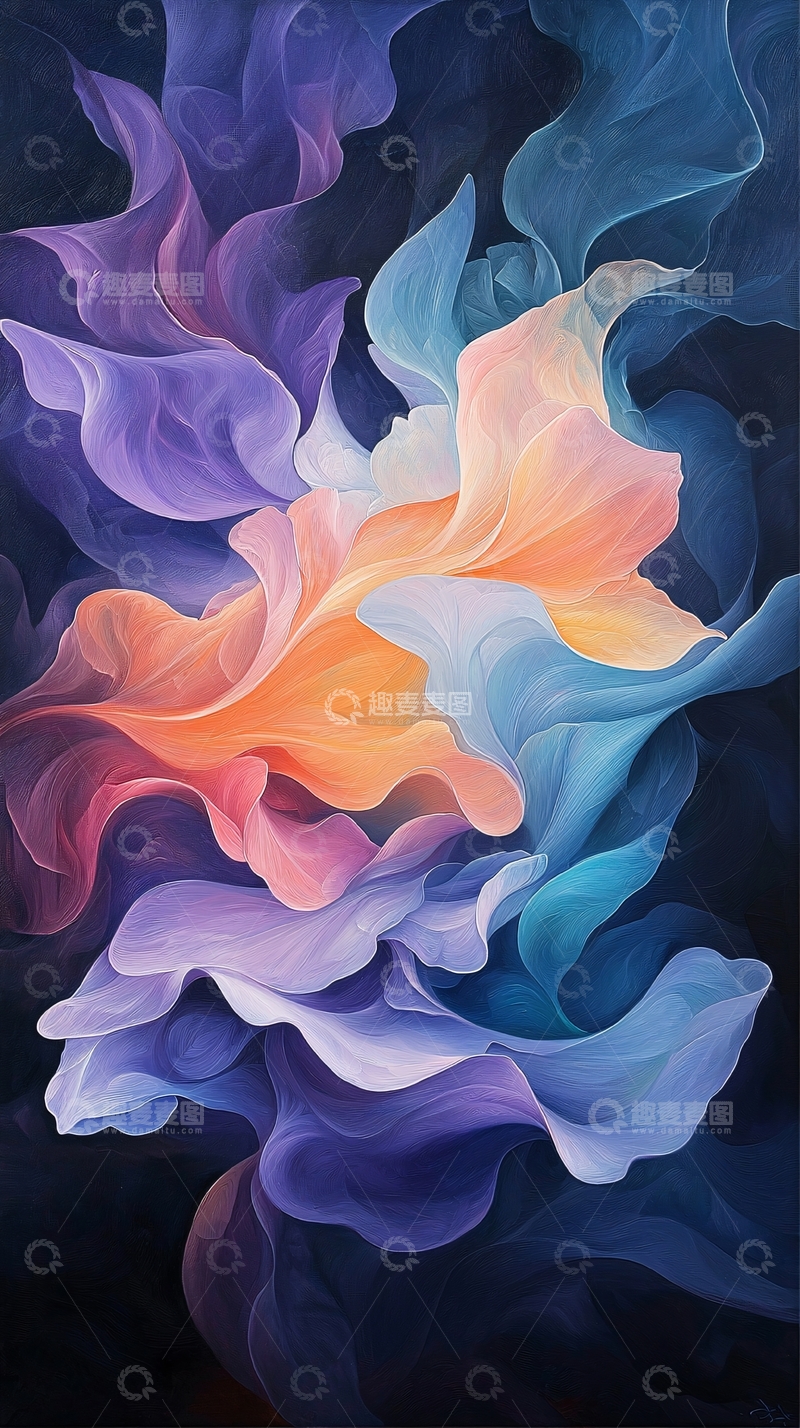 高清大图下载【趣麦麦图】抽象色彩流动艺术背景