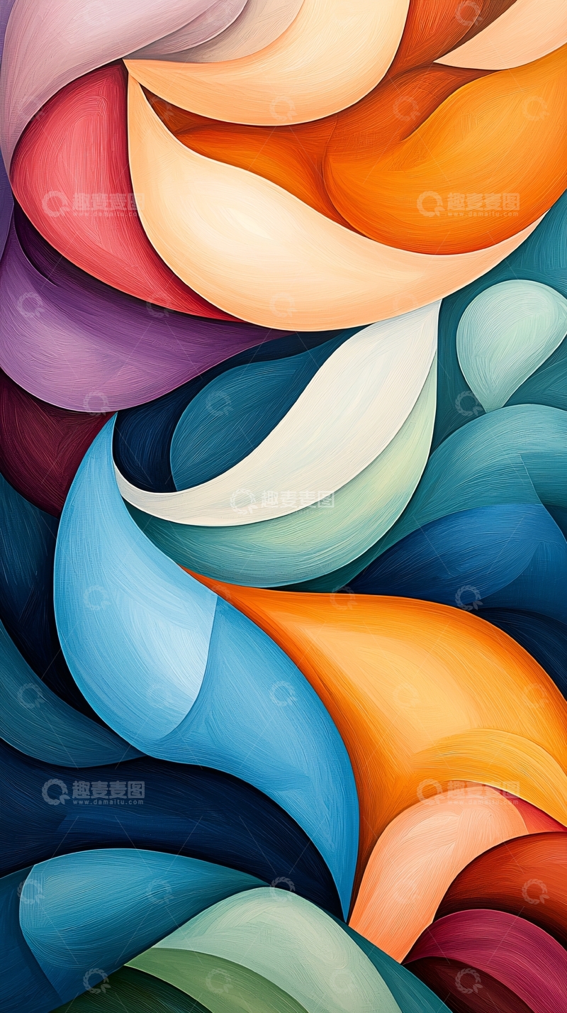 高清大图下载【趣麦麦图】抽象色彩流动艺术背景