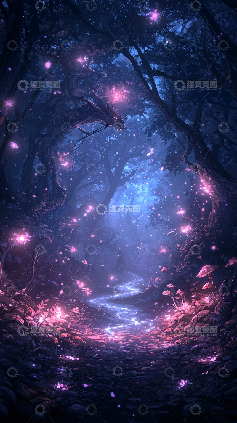 高清大图下载【趣麦麦图】梦幻森林小径