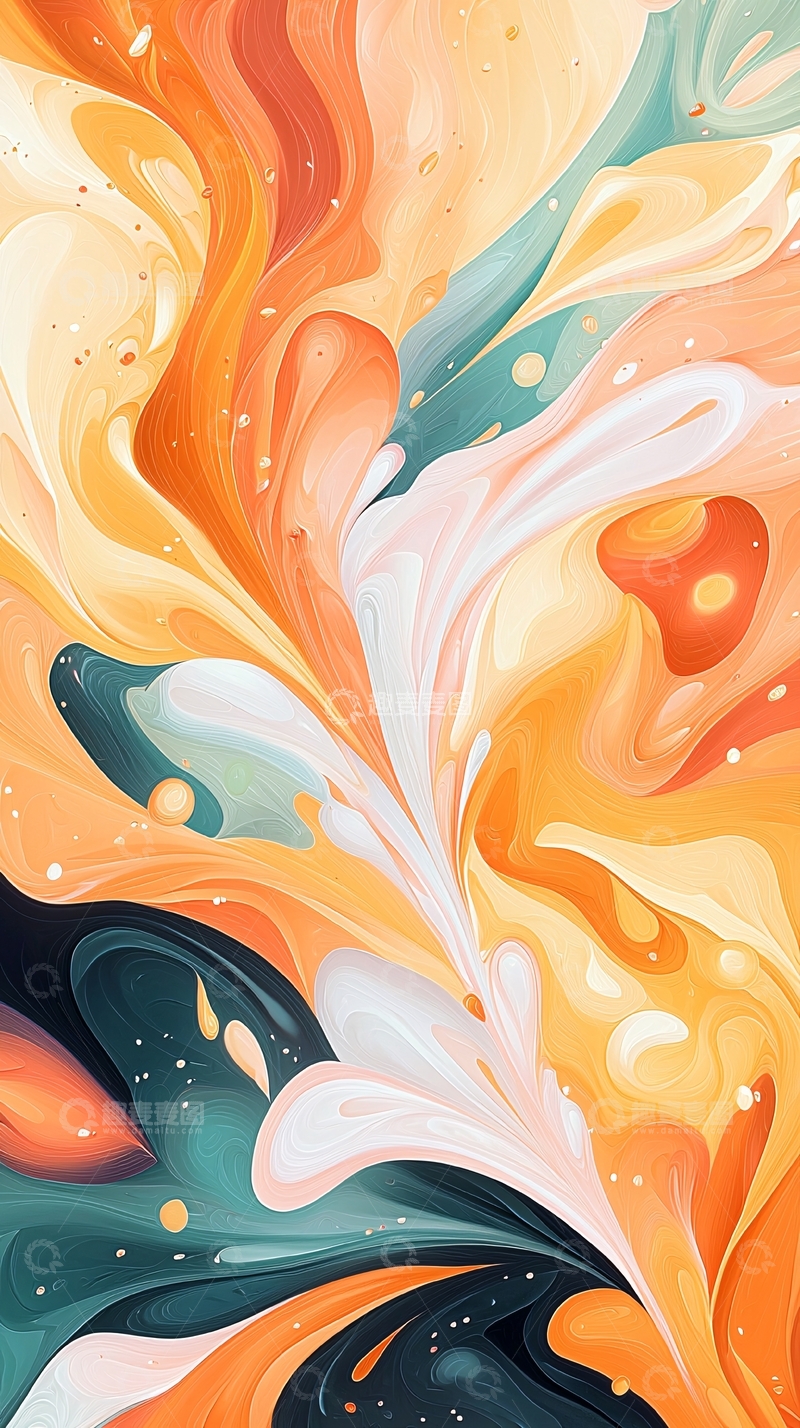 高清大图下载【趣麦麦图】抽象色彩流动艺术背景图