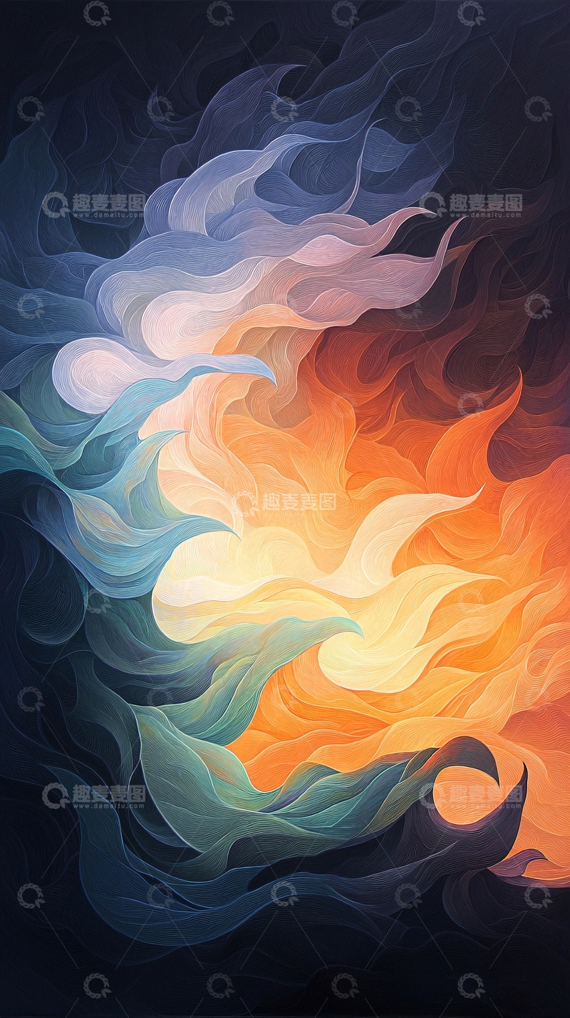 高清大图下载【趣麦麦图】抽象色彩流动艺术背景