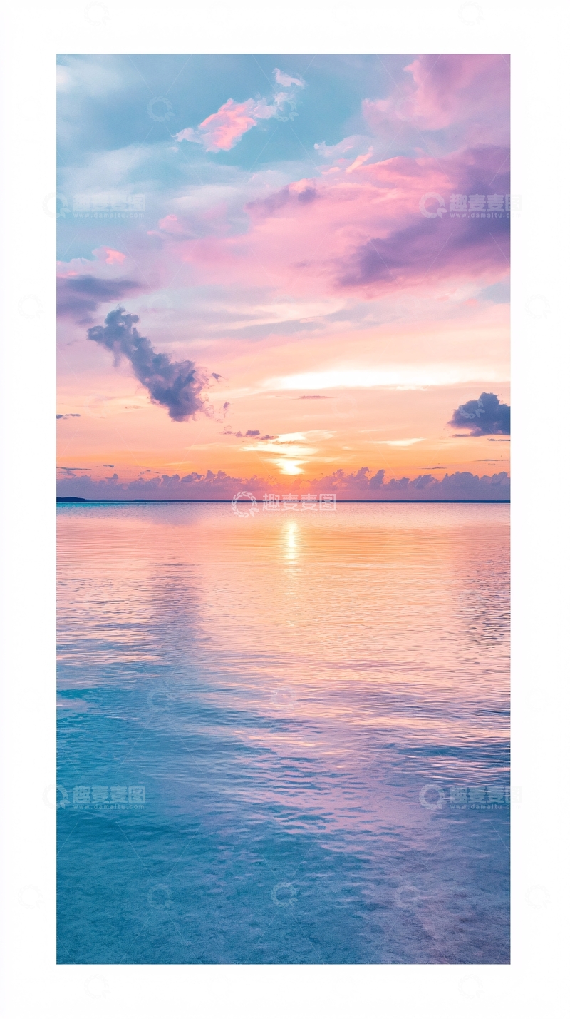 高清大图下载【趣麦麦图】梦幻日落海滩风景