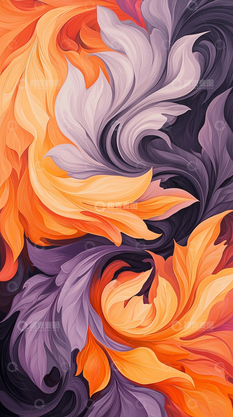 高清大图下载【趣麦麦图】抽象火焰艺术背景图