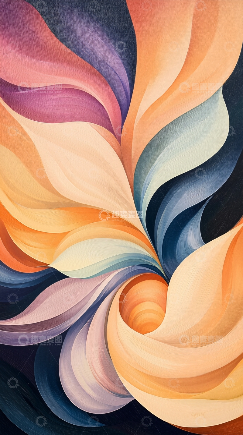 高清大图下载【趣麦麦图】抽象色彩流动艺术背景