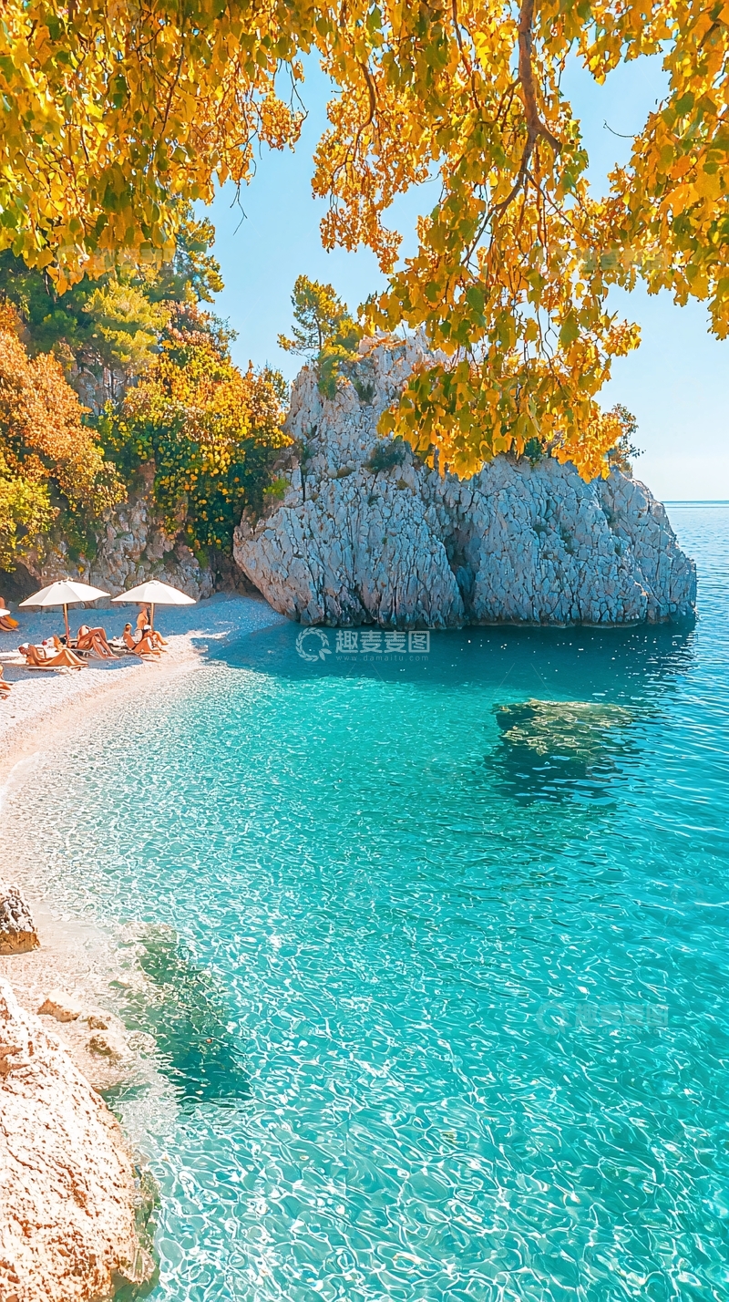 高清大图下载【趣麦麦图】秋日海滩美景