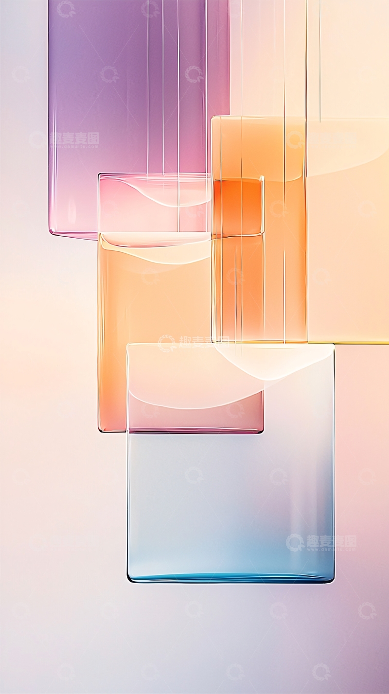 高清大图下载【趣麦麦图】抽象几何光影艺术背景