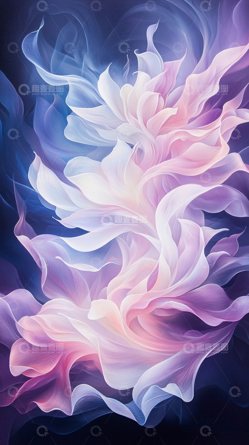 高清大图下载【趣麦麦图】梦幻花朵抽象艺术背景