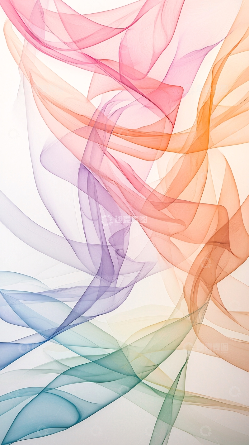 高清大图下载【趣麦麦图】抽象色彩流动线条背景图