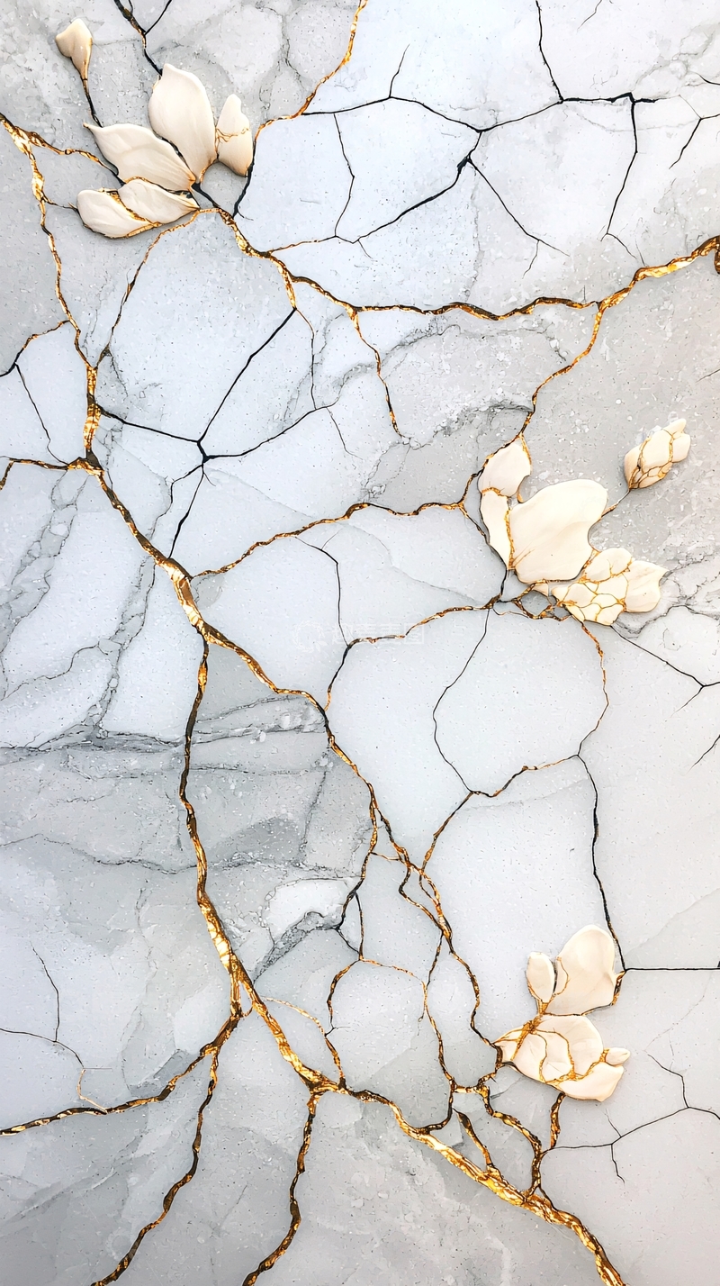 高清大图下载【趣麦麦图】大理石裂纹修复艺术背景图