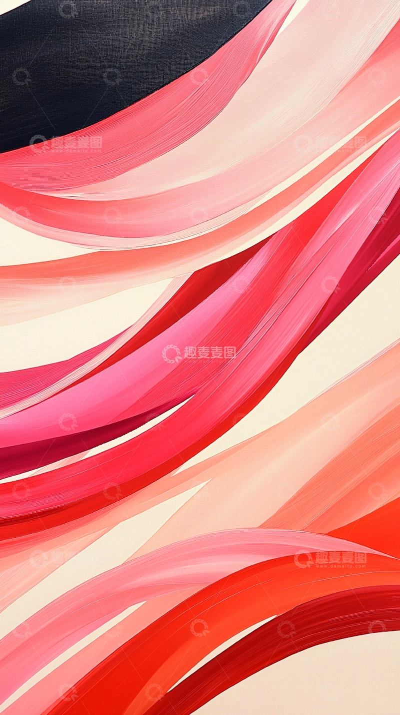 高清大图下载【趣麦麦图】抽象色彩流动线条背景图