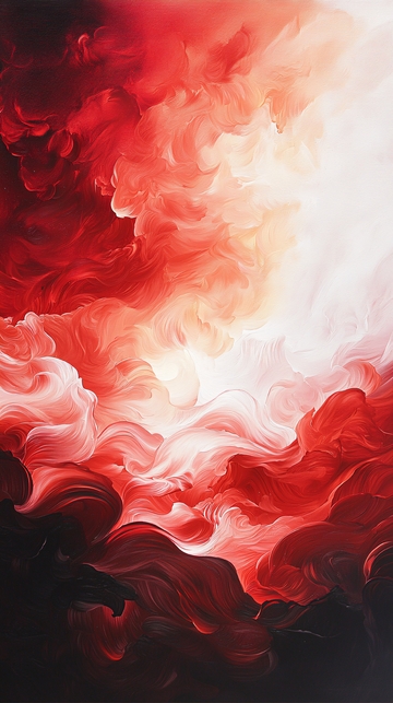 红色抽象流动云彩背景