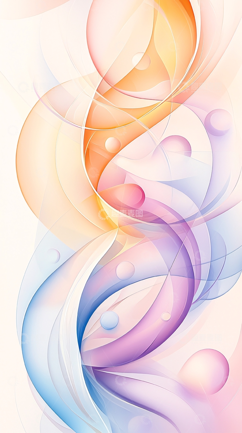 高清大图下载【趣麦麦图】抽象线条与圆点艺术背景