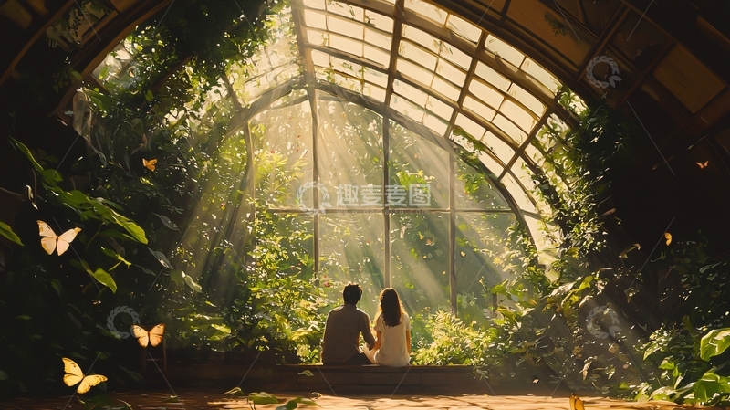 高清大图下载【趣麦麦图】温室中的浪漫时光