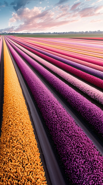 荷兰郁金香花田