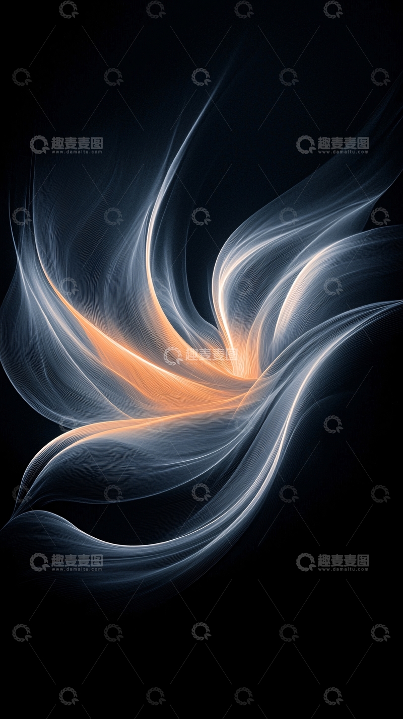 高清大图下载【趣麦麦图】抽象线条艺术背景图
