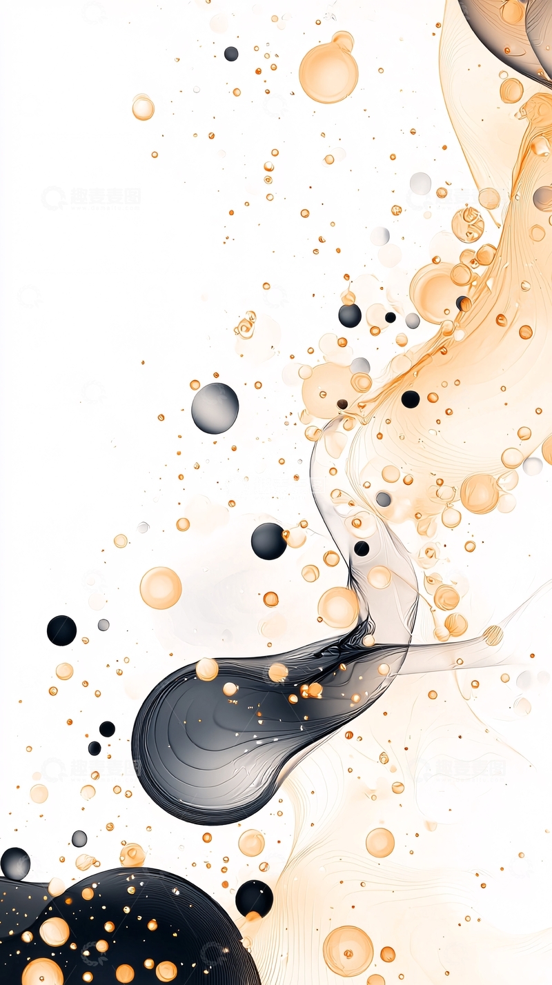 高清大图下载【趣麦麦图】抽象液体流动艺术背景