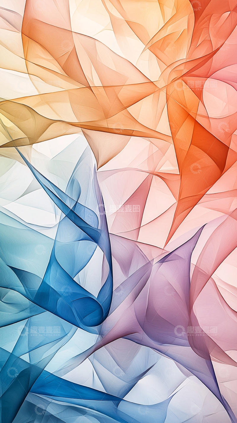 高清大图下载【趣麦麦图】抽象几何线条艺术背景