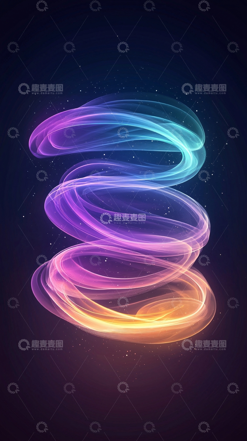高清大图下载【趣麦麦图】光螺旋动态壁纸