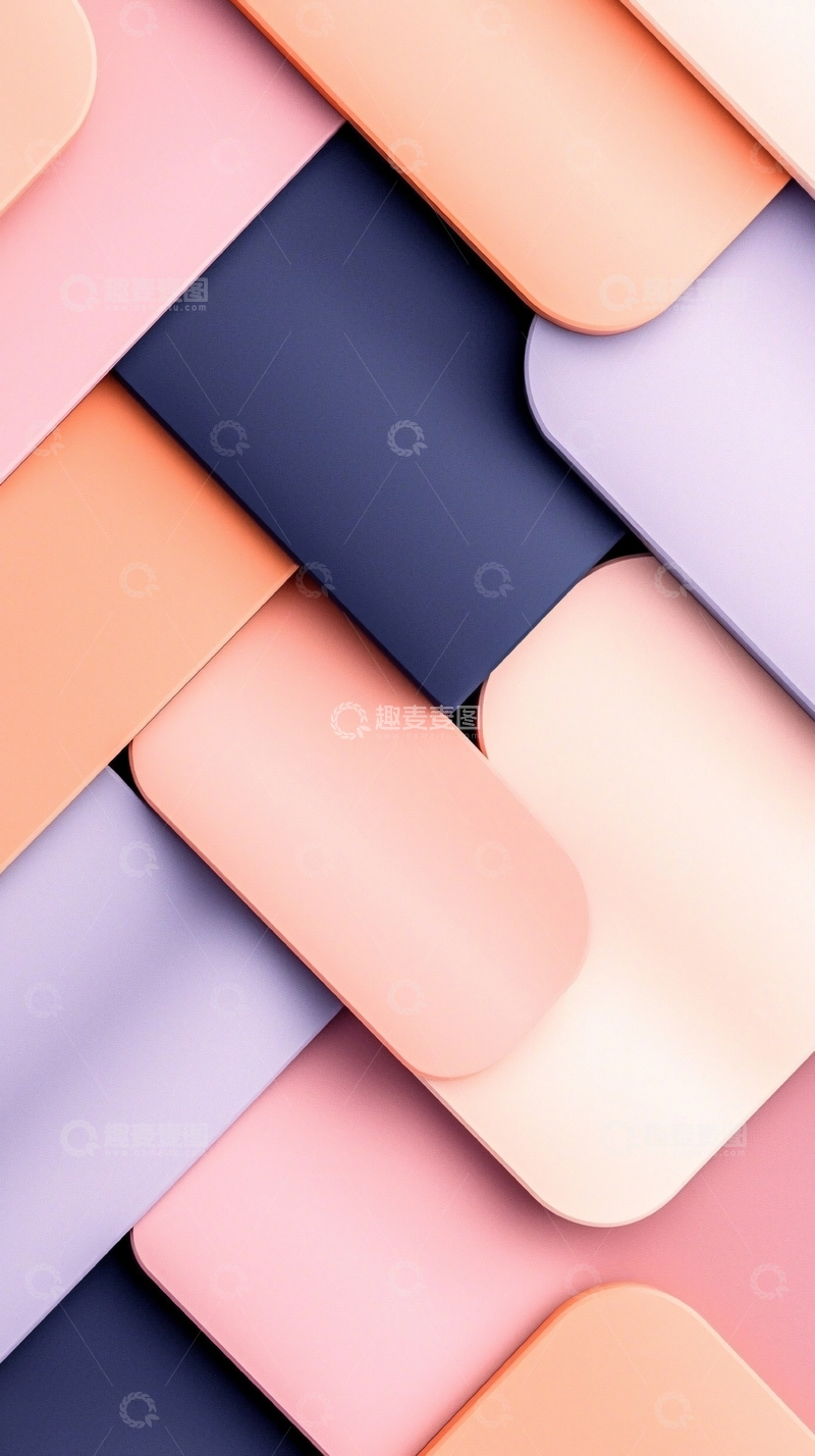 高清大图下载【趣麦麦图】抽象几何拼接色块背景图