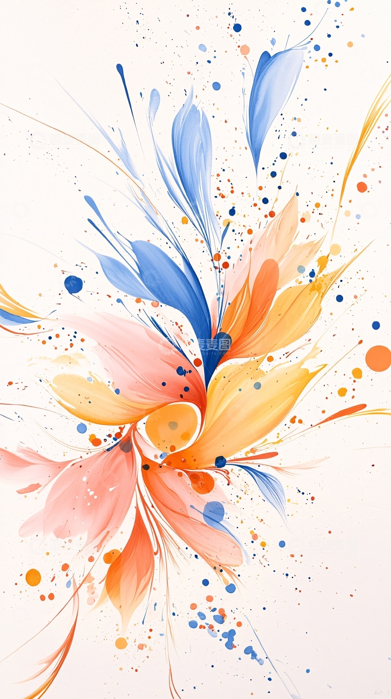 高清大图下载【趣麦麦图】抽象花卉艺术背景图