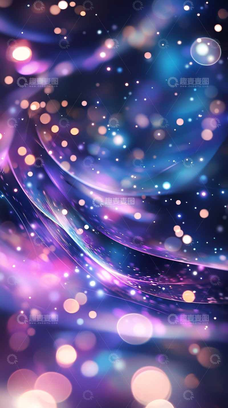 高清大图下载【趣麦麦图】梦幻星空光斑背景图