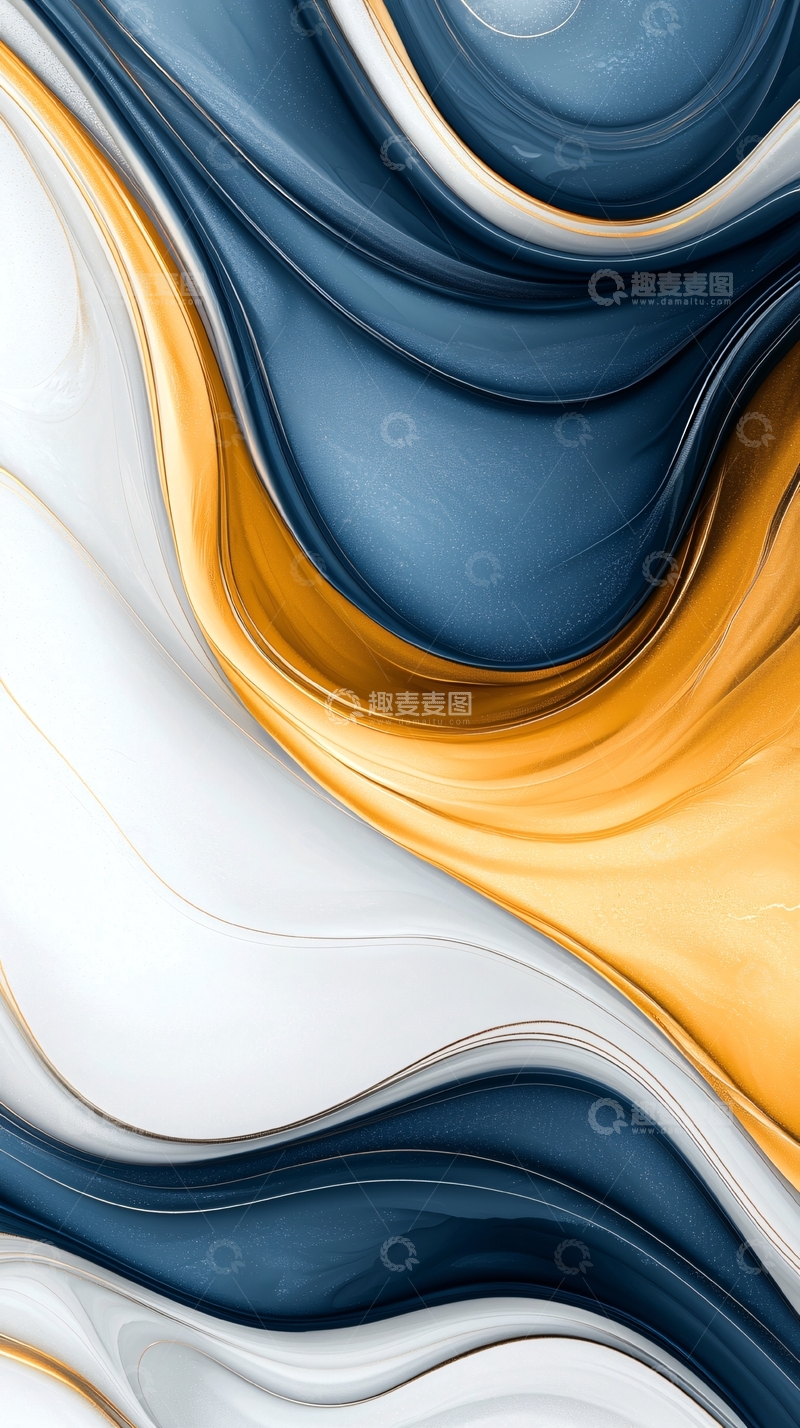 高清大图下载【趣麦麦图】抽象流动线条艺术背景