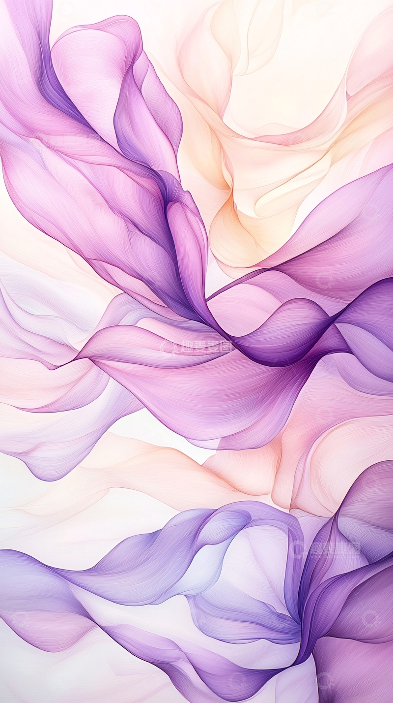 高清大图下载【趣麦麦图】抽象紫色波浪纹理背景