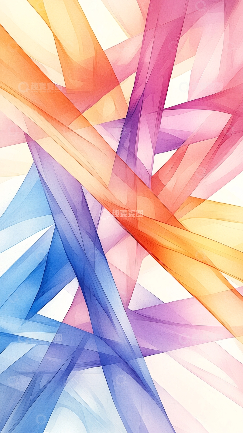 高清大图下载【趣麦麦图】抽象几何线条艺术背景