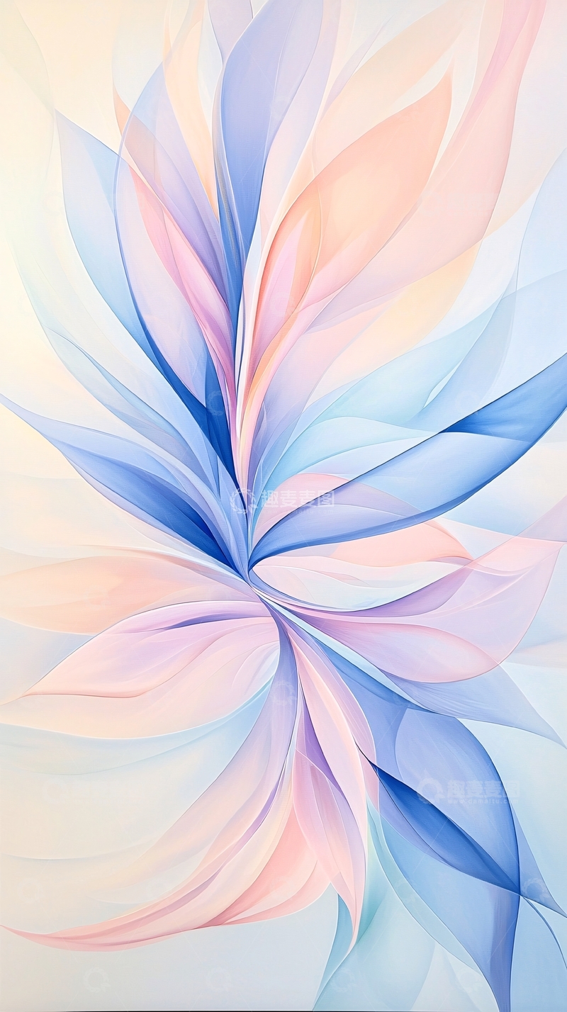 高清大图下载【趣麦麦图】抽象花瓣渐变色背景图