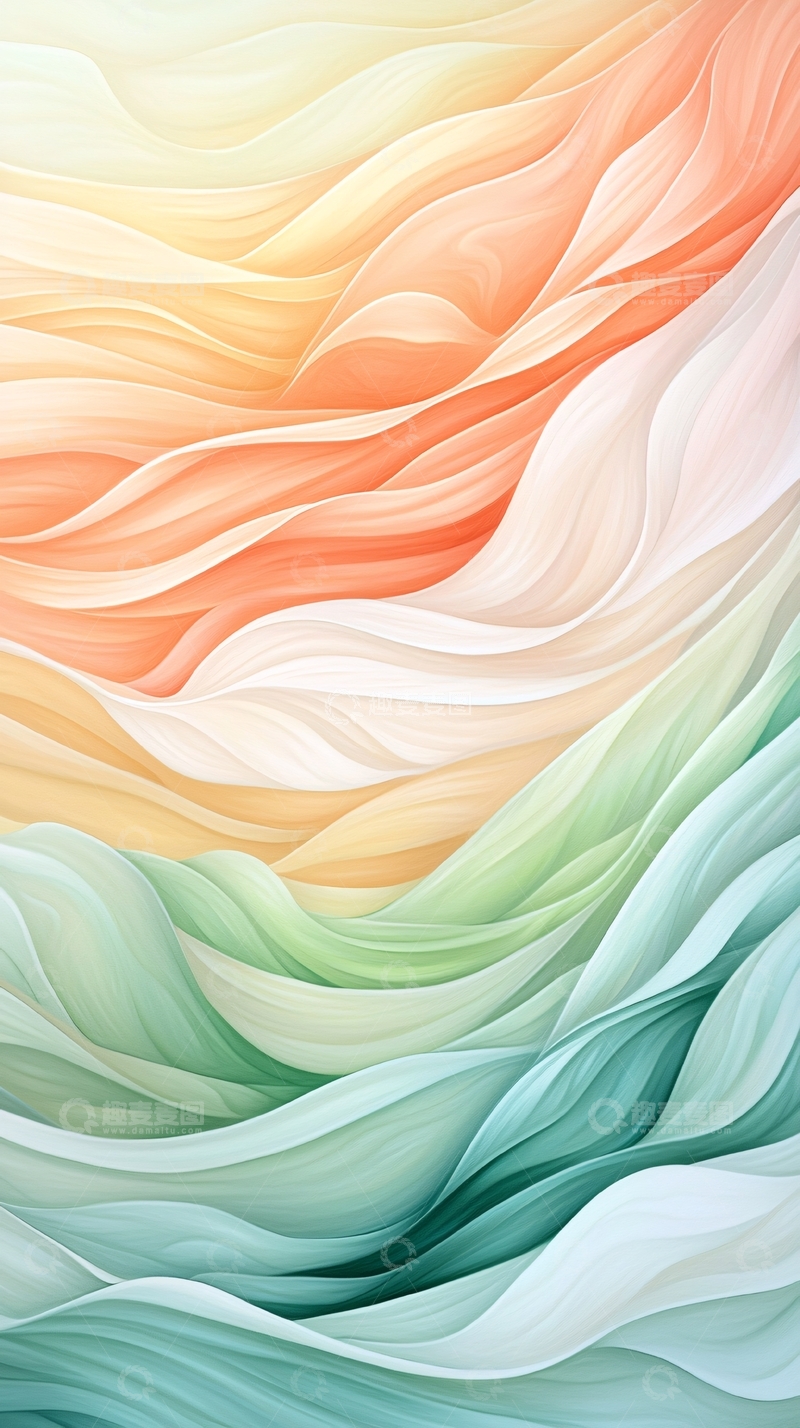 高清大图下载【趣麦麦图】抽象色彩流动波纹背景