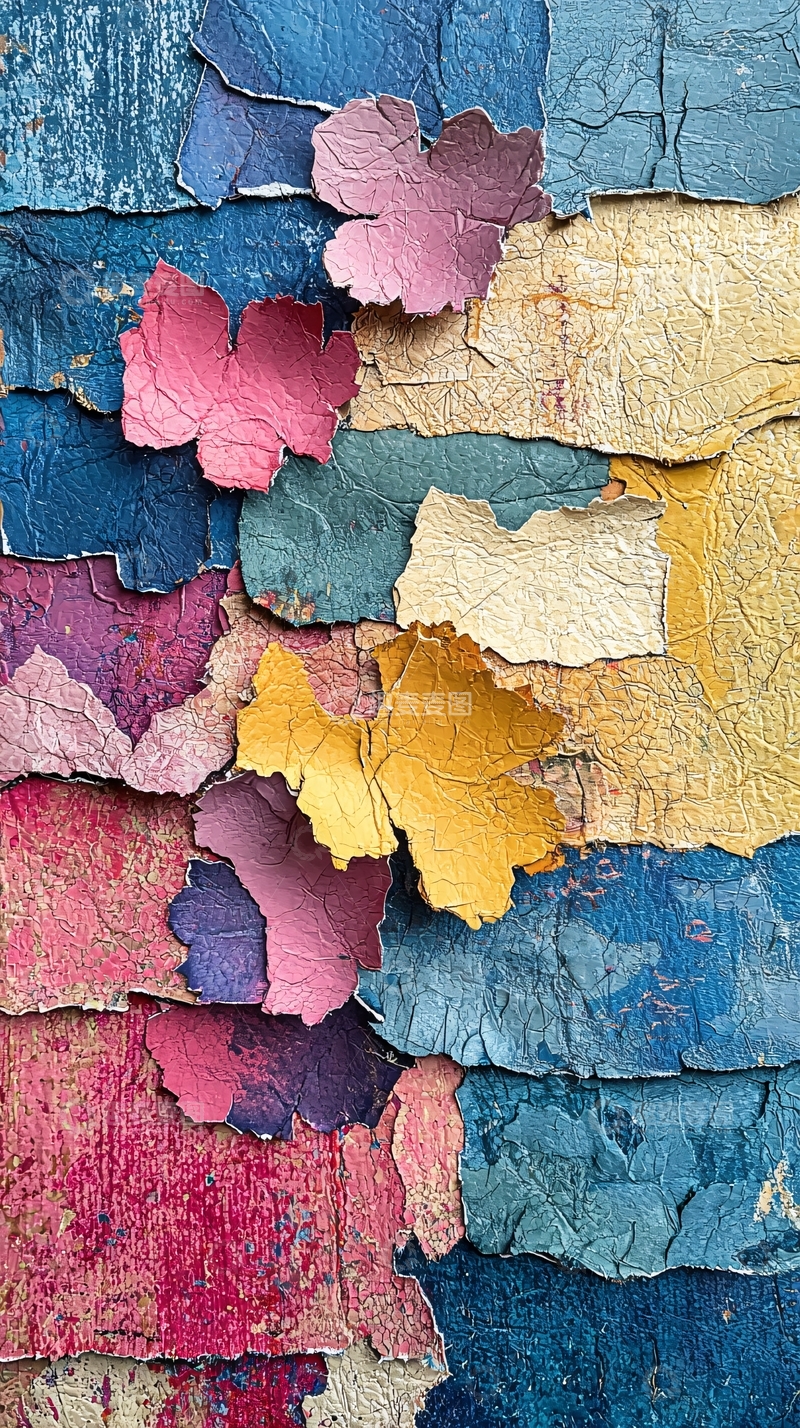 高清大图下载【趣麦麦图】剥落的油漆纹理背景