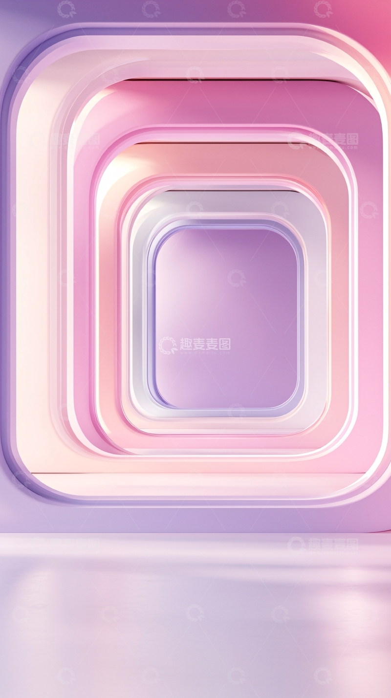 高清大图下载【趣麦麦图】粉色渐变方框背景