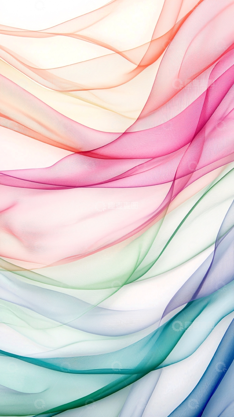 高清大图下载【趣麦麦图】彩色纱布抽象背景