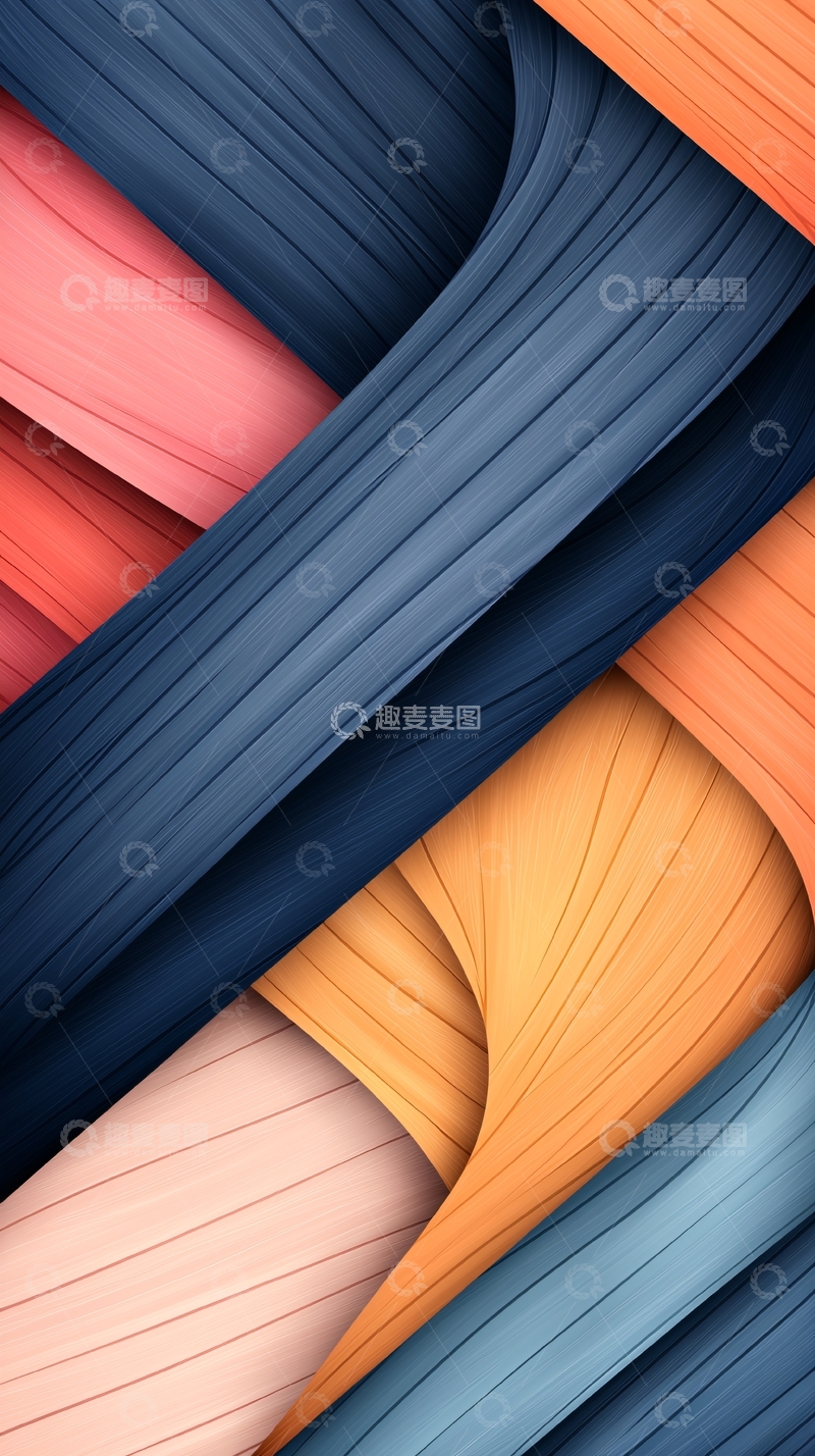 高清大图下载【趣麦麦图】抽象色彩流动线条背景图