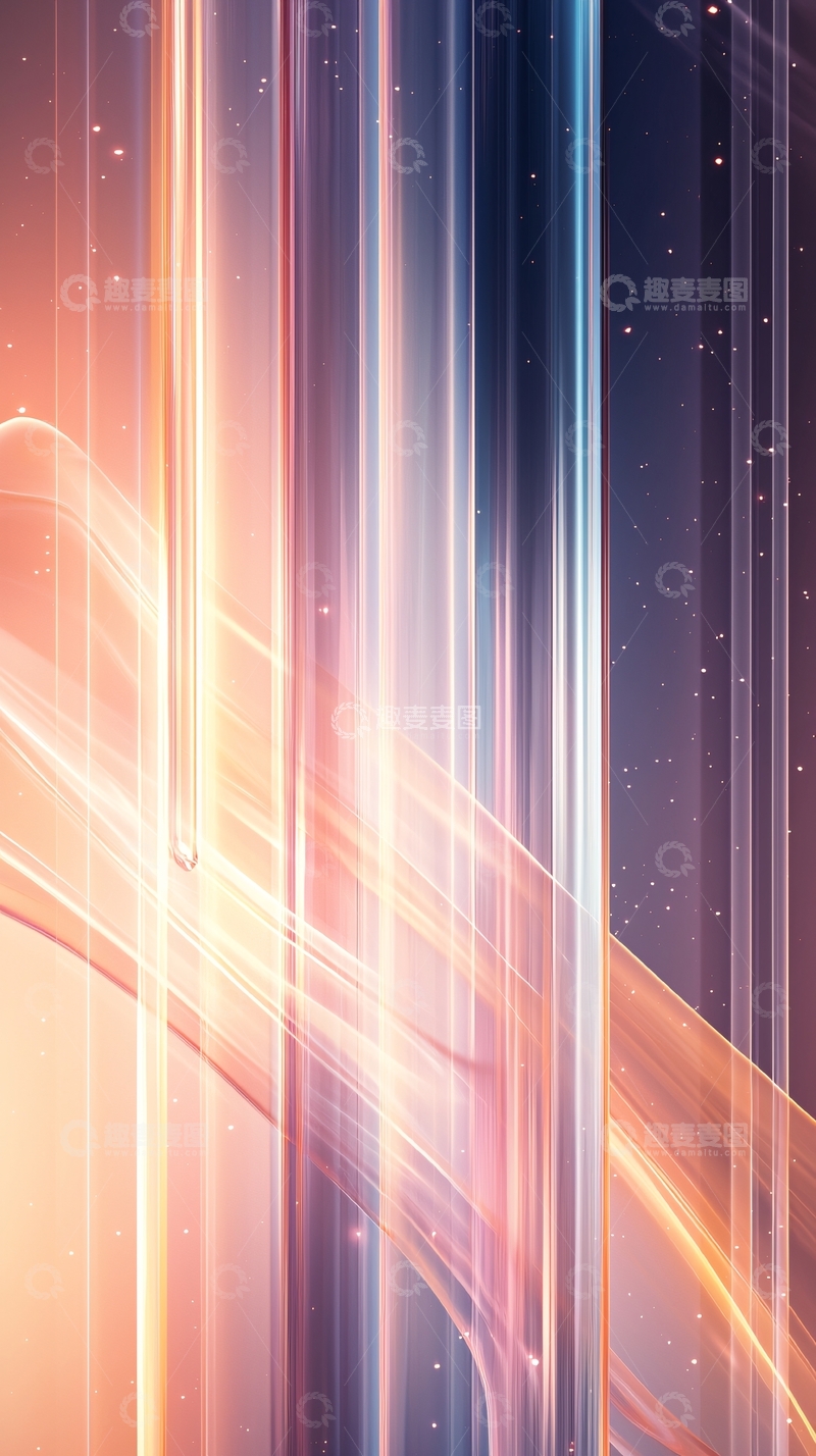 高清大图下载【趣麦麦图】光束流动星空背景
