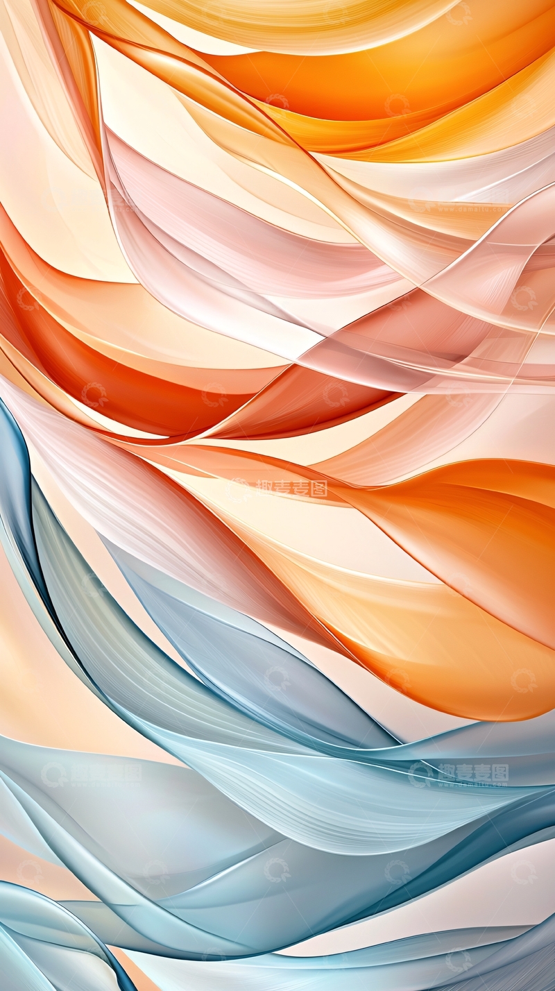 高清大图下载【趣麦麦图】抽象流动线条背景图