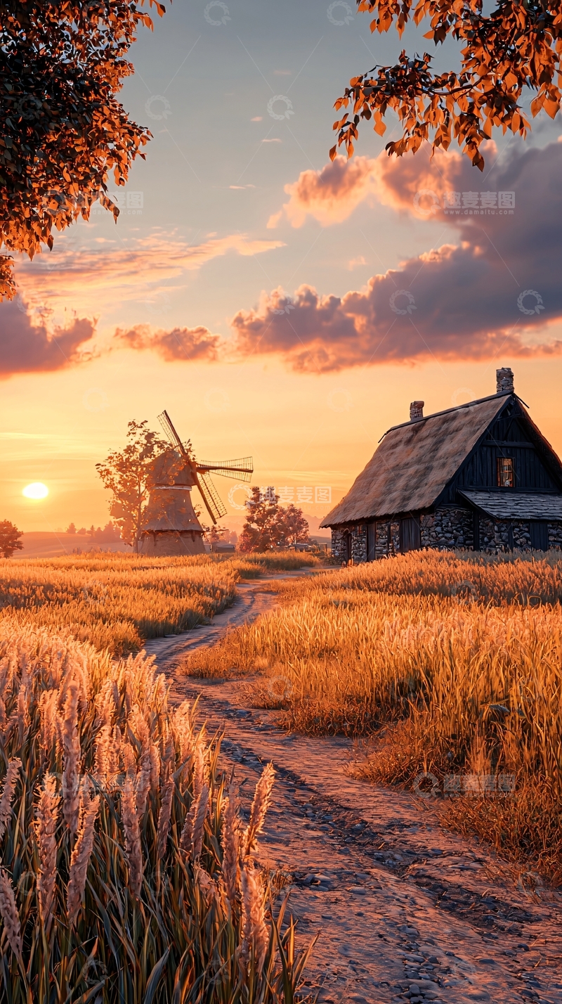 高清大图下载【趣麦麦图】秋日田园风光118