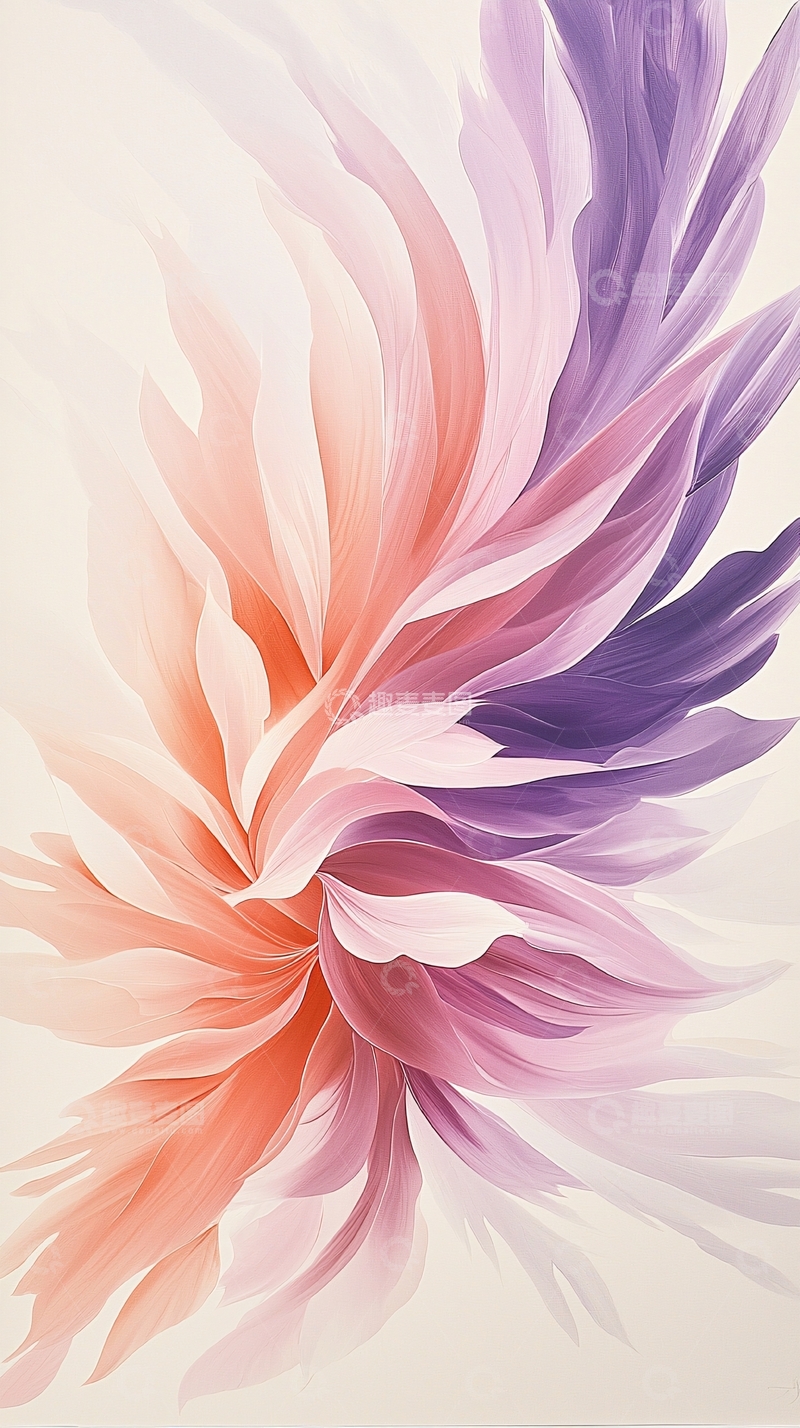 高清大图下载【趣麦麦图】梦幻色彩抽象艺术花朵图案