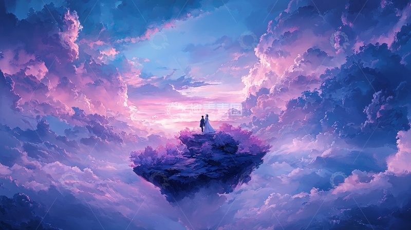 高清大图下载【趣麦麦图】梦幻云中之恋