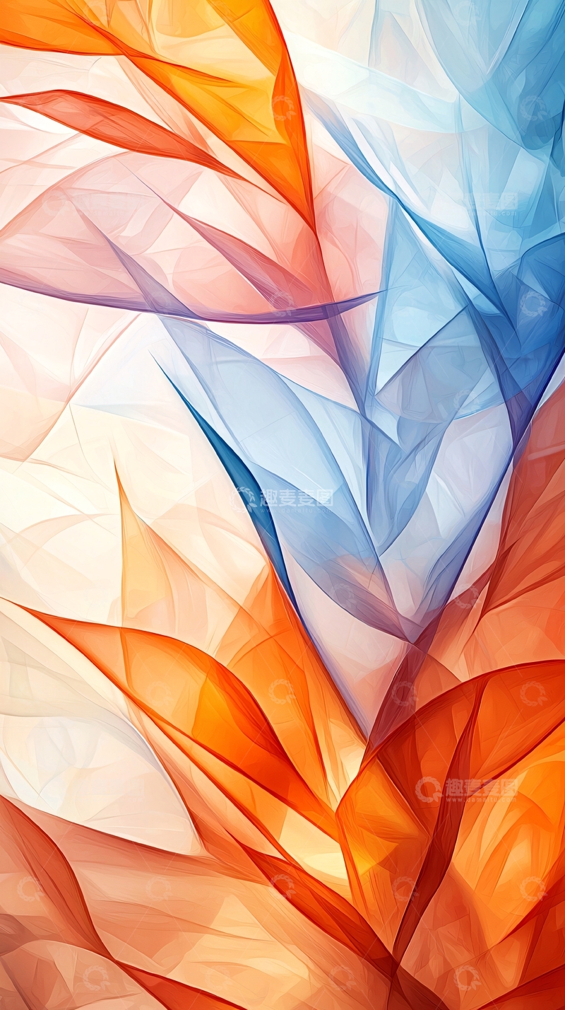 高清大图下载【趣麦麦图】抽象几何色彩渐变背景