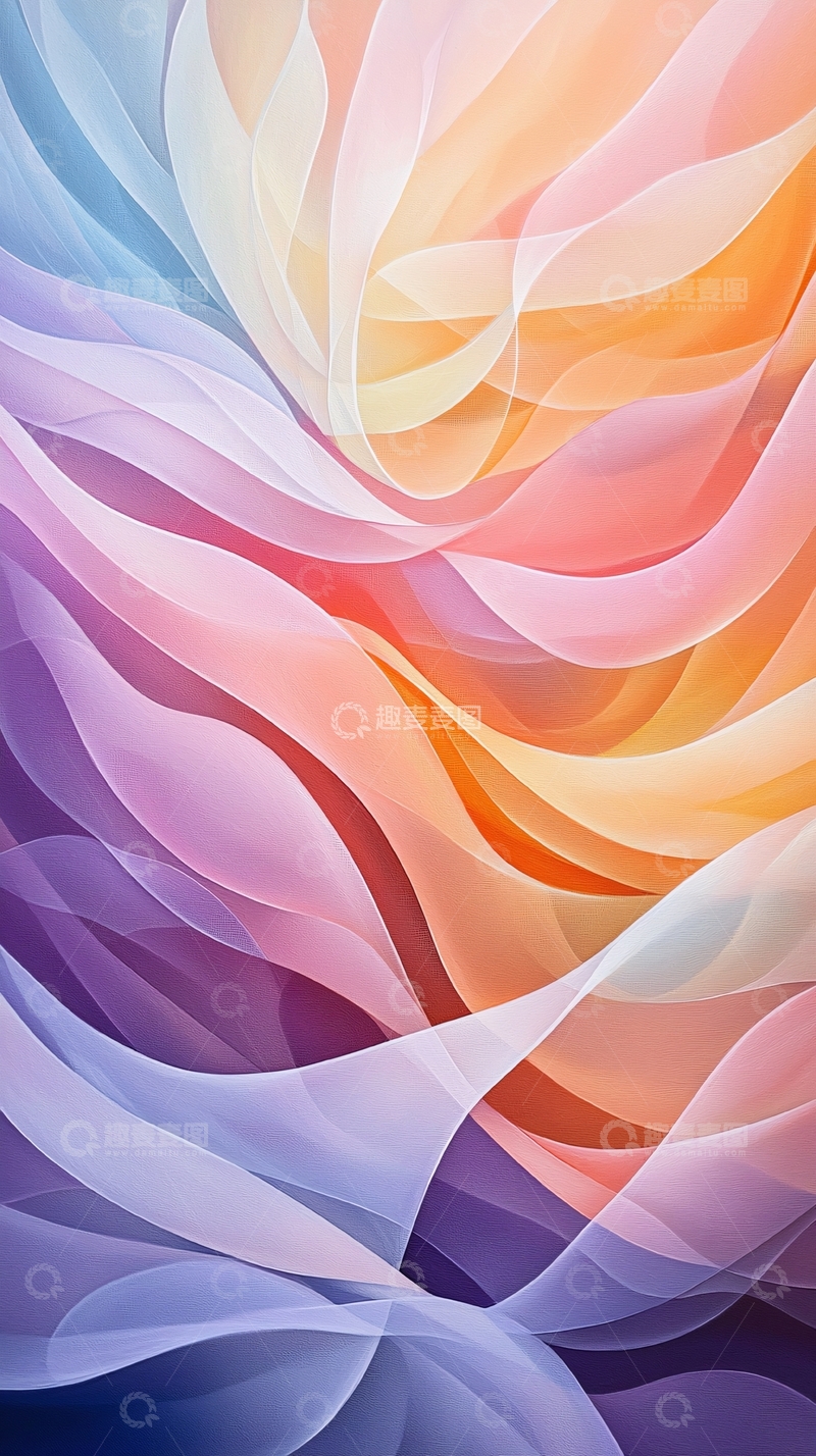 高清大图下载【趣麦麦图】抽象色彩渐变波浪纹理背景