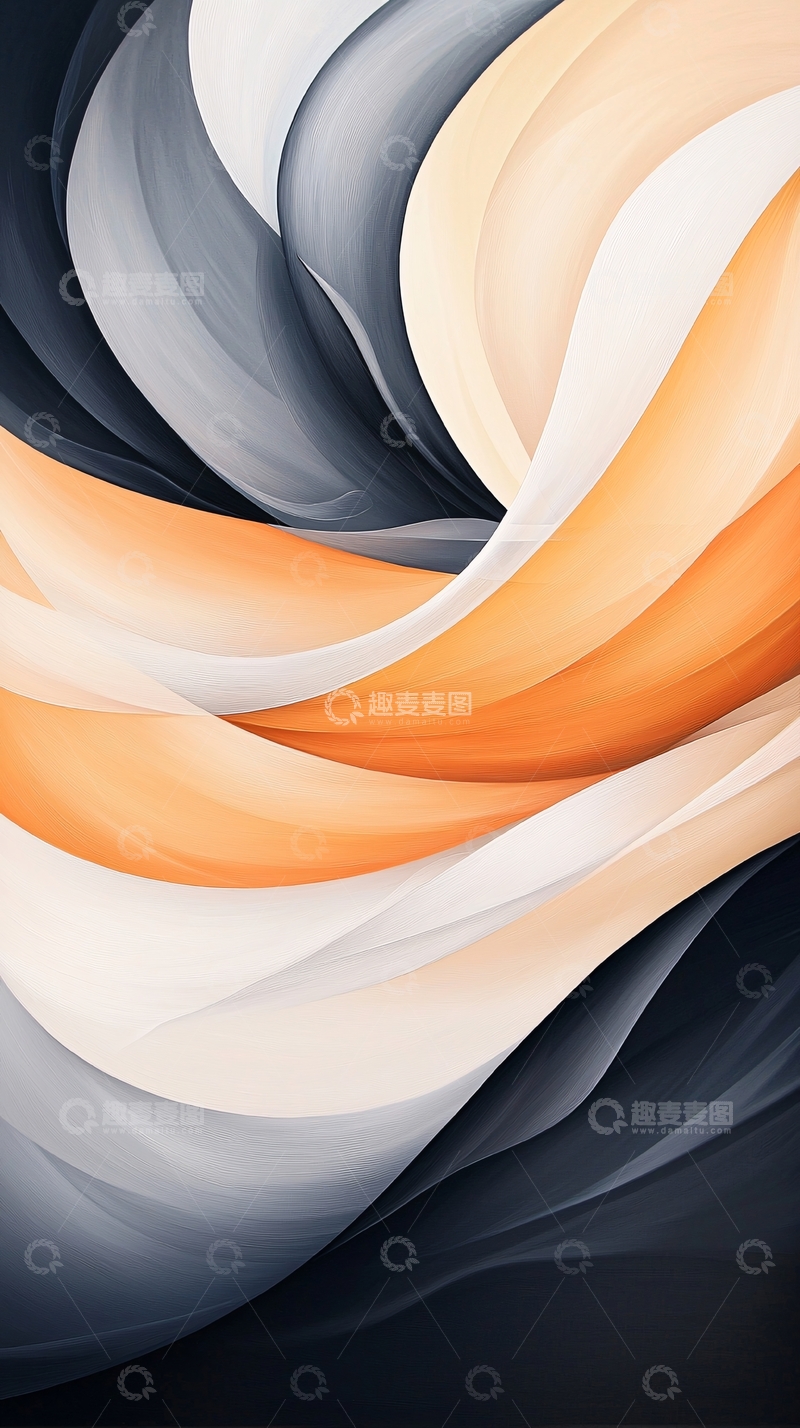 高清大图下载【趣麦麦图】抽象波浪线条艺术背景