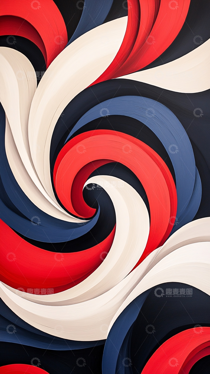 高清大图下载【趣麦麦图】抽象螺旋渐变色彩背景