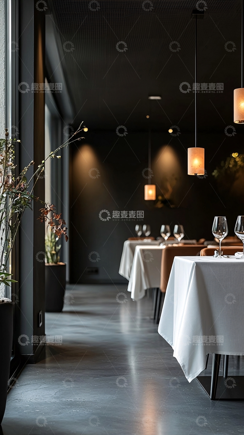 高清大图下载【趣麦麦图】现代简约餐厅内部设计