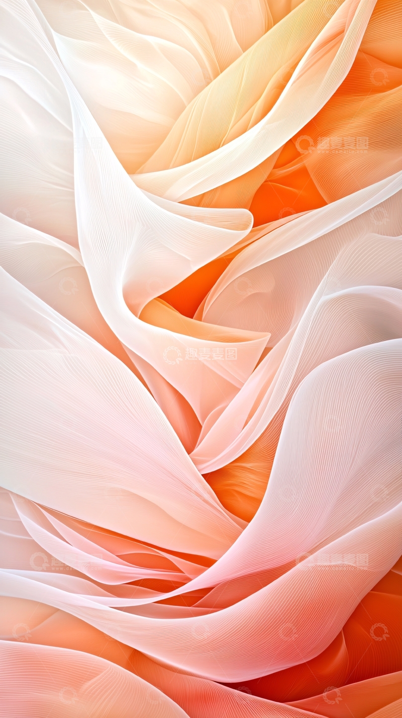 高清大图下载【趣麦麦图】橙色渐变丝滑纹理背景