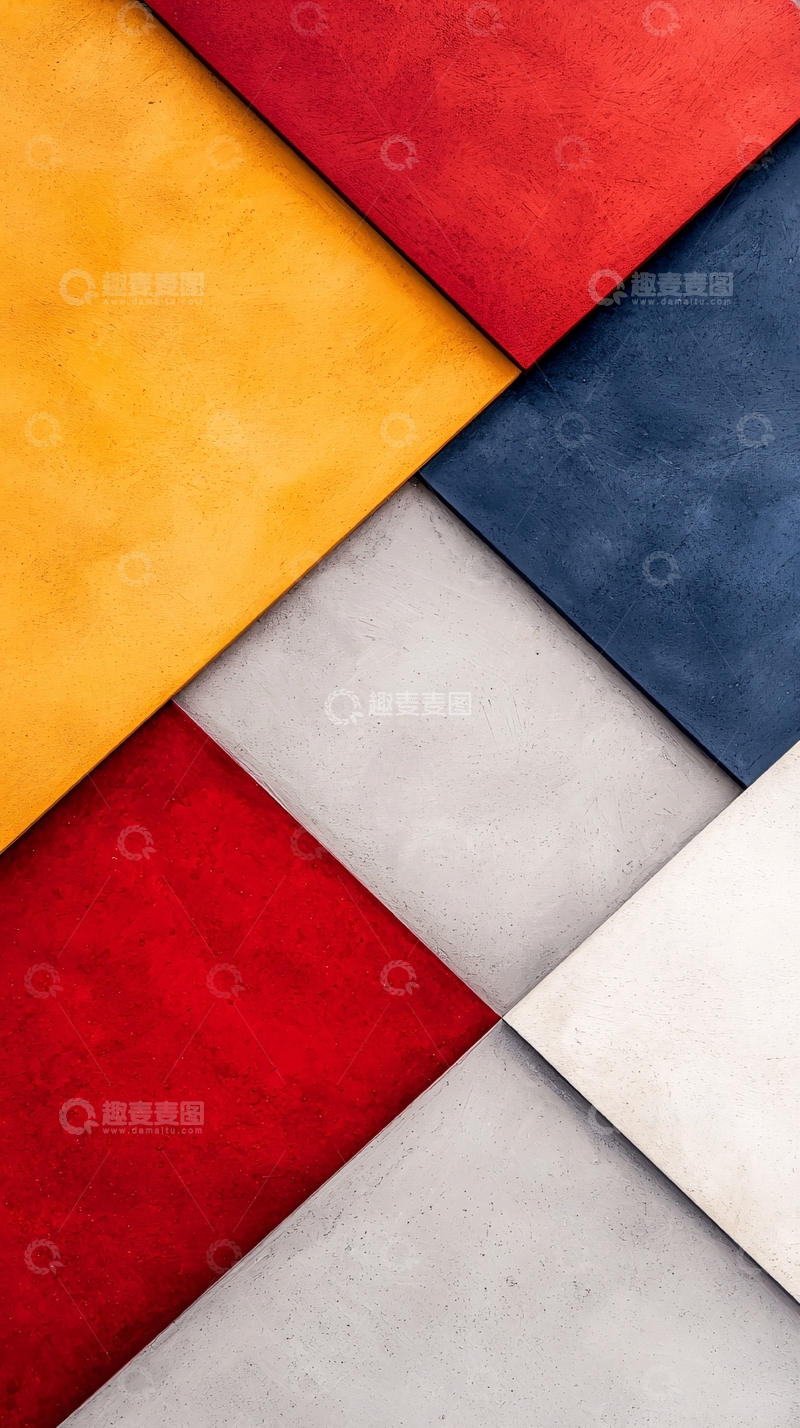 高清大图下载【趣麦麦图】几何抽象色块背景素材