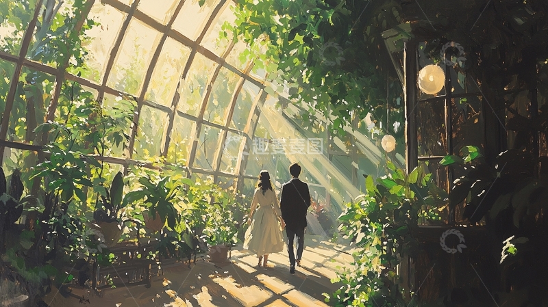 高清大图下载【趣麦麦图】温室里的浪漫时光