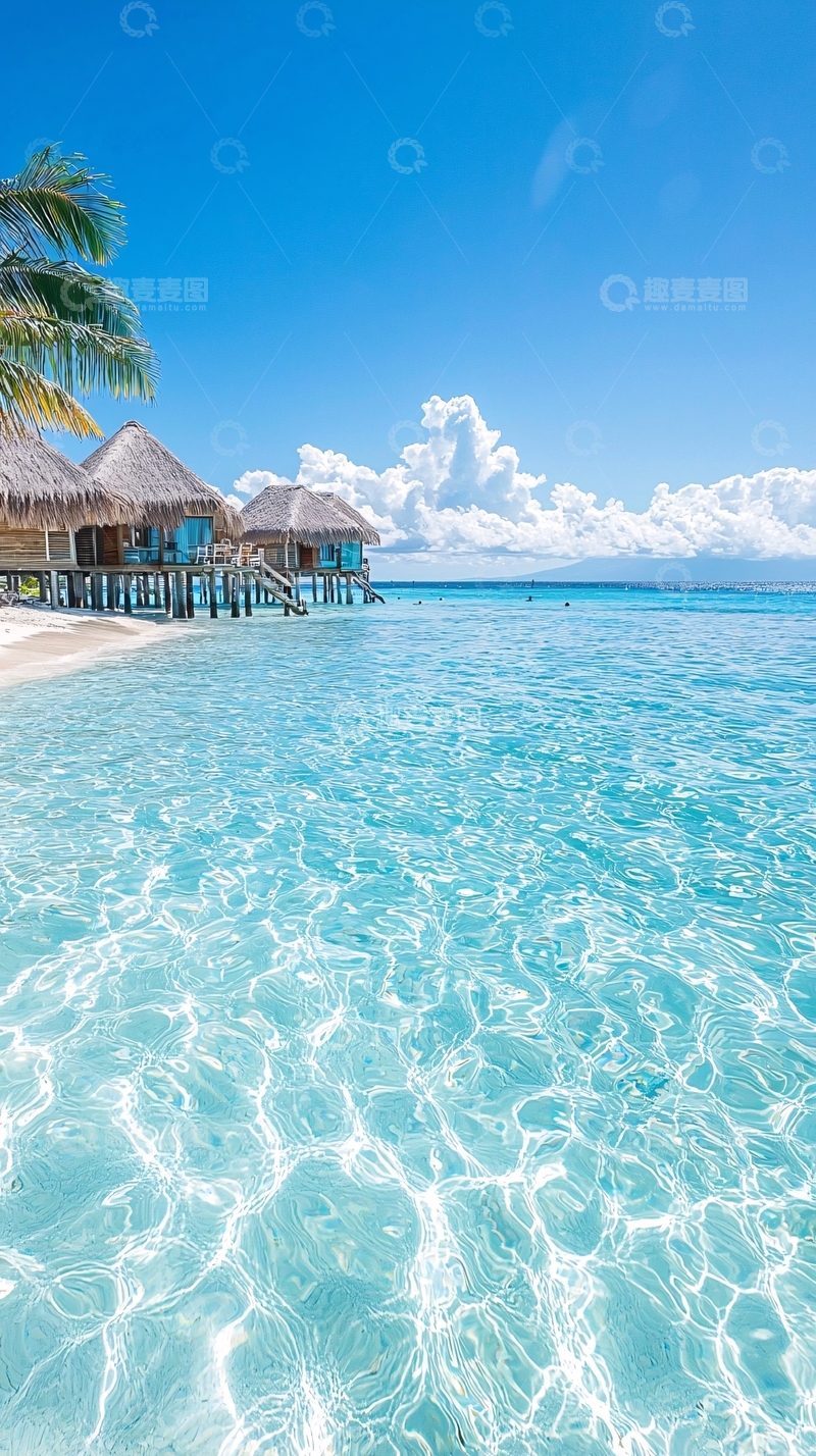 高清大图下载【趣麦麦图】热带海滩度假村风光